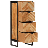 Bathroom Cabinet 40x30x100 cm Solid Wood Acacia and Iron 372746