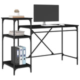 Desk Black Oak 135 x 50 x 90 cm Engineered Wood 881284