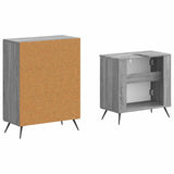 2 Piece Bathroom Cabinet Set BREDA Grey Sonoma Engineered Wood 3417645