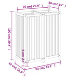 Garden Planter with Liner 84x42x100 cm Solid Wood Acacia 366439