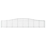 Arched Gabion Baskets 10 pcs 400x50x60/80 cm Galvanised Iron 3145938