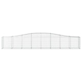 Arched Gabion Baskets 10 pcs 400x50x60/80 cm Galvanised Iron 3145938