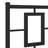 Metal Bed Frame without Mattress with Headboard Black 150x200cm 374243