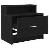 ZNTS Bedside Cabinets with Drawer 2 pcs Black Oak 51x31x47 cm 858671