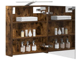 Bathroom Mirror Cabinet Smoked Oak 40 x 10.5 x 60.5 cm 889035
