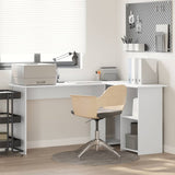 Desk with Shelf White 142 x 102 x 73 cm Engineered Wood 869290