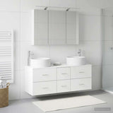 Bathroom Furniture Set 4 pcs White 100 x 14.5 x 70 cm 3407095