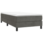 Box Spring Bed Frame Dark Grey 90x200 cm Velvet 3120749