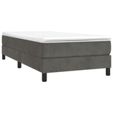 Box Spring Bed Frame Dark Grey Single Velvet 3121188