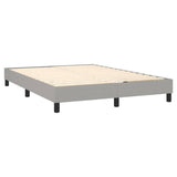 Box Spring Bed Frame Light Grey Double Fabric 3121166