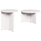 Coffee Table 2 pcs White Solid Pine wood 873551