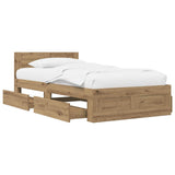 Bed Frame with Headboard Artisian Oak 80 x 200 cm 3429684