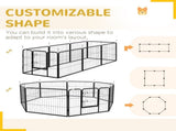 Heavy-Duty Dog Playpen, 8 Panel Steel Pet Exercise Pen, Foldable and Portable, Black T3398P349719