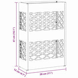 Umbrella Stand Black 28 x 12 x 41 cm Steel 868524