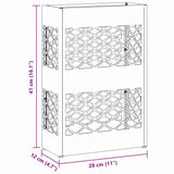 Umbrella Stand Black 28 x 12 x 41 cm Steel 868524