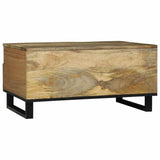 Coffee Table Brown and Black 80 x 54 x 40 cm Solid Acacia wood 4017949