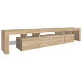 TV Cabinet with LED Lights Sonoma Oak 215x36.5x40 cm 3152796