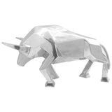 Bull Sculpture Silver 74 x 23 x 30 cm Aluminium 42000144