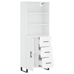 Highboard White 69.5x34x180 cm Engineered Wood 3189469