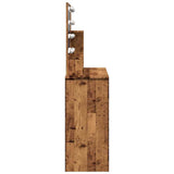 Dressing Table with LED Old Wood 86.5x35x136 cm 857023
