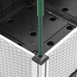 Garden Planter with Trellis White 200x160x142.5 cm PP 367974
