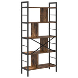 Bookshelf Smoked Oak 75 x 30 x 156 cm Engineered Wood 883960