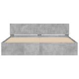 Bed Frame Concrete grey Engineered wood, Plywood Super King 3207465