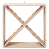 Wine Rack 2 pcs Natural 62 x 25 x 62 cm Solid Pine Wood 893314