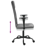 Office Chair Grey Mesh Fabric and Faux Leather 353024
