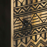 Bathroom Hanging Cabinet Black 38x33.5x48 cm Solid Wood Mango 4018648