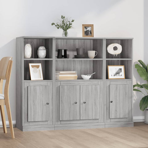 Highboards 3 pcs Grey Sonoma Engineered Wood 3185309