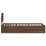 Bed Frame with Headboard Brown Oak 90 x 190 cm Engineered Wood 3408710