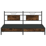 Bed Frame without Mattress Smoked Oak 183x203 cm Engineered Wood 4106894
