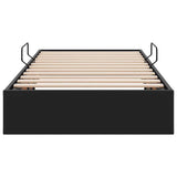 Storage Bed with Headboard Black 90 x 190 cm Faux leather 3369965