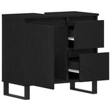 Bathroom Sink Cabinet Black Oak 65 x 33 x 60 cm Engineered Wood 862892