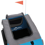 Pet Bike Trailer Blue and Grey Oxford Fabric and Iron 93869
