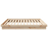 Bed Frame Natural 200 x 200 cm Solid Pine Wood 8004798