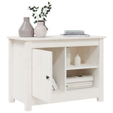 TV Cabinet White 70x36.5x52 cm Solid Wood Pine 814580