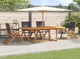 5 Piece Garden Dining Set Solid Wood Acacia and Textilene 3279300
