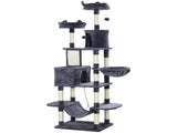 206cm Cat Tree, Multi-Level Cat Tower with Scratching Posts and Board, Beds, Condos, Platforms, Toy T3398P376122