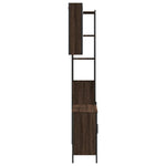 ZNTS 3 Piece Bathroom Cabinet Set Brown Oak Engineered Wood 3214744