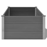 ZNTS Garden Raised Bed WPC 150x100x54 cm Grey 43609