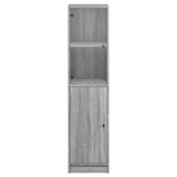 Highboard with Glass Door Grey Sonoma 35x37x142 cm 836446