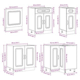 11 Piece Kitchen Cabinet Set "Kalmar" Grey Sonoma Engineered Wood 3314887