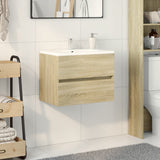 Sink Cabinet Sonoma Oak 60x38,5x45 cm Engineered Wood 849636