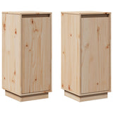 Sideboards 2 pcs 31.5x34x75 cm Solid Wood Pine 813351