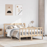 Bed Frame without Mattress 150x200 cm King Size Solid Wood Pine 3306582