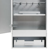 BBQ Oven Smoker with Table Galvanised Steel 3187618