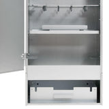 BBQ Oven Smoker with Table Galvanised Steel 3187618