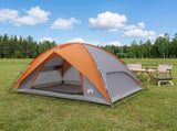 Camping Tent with Rainfly Water-resistant Dome Grey and Orange 42028527